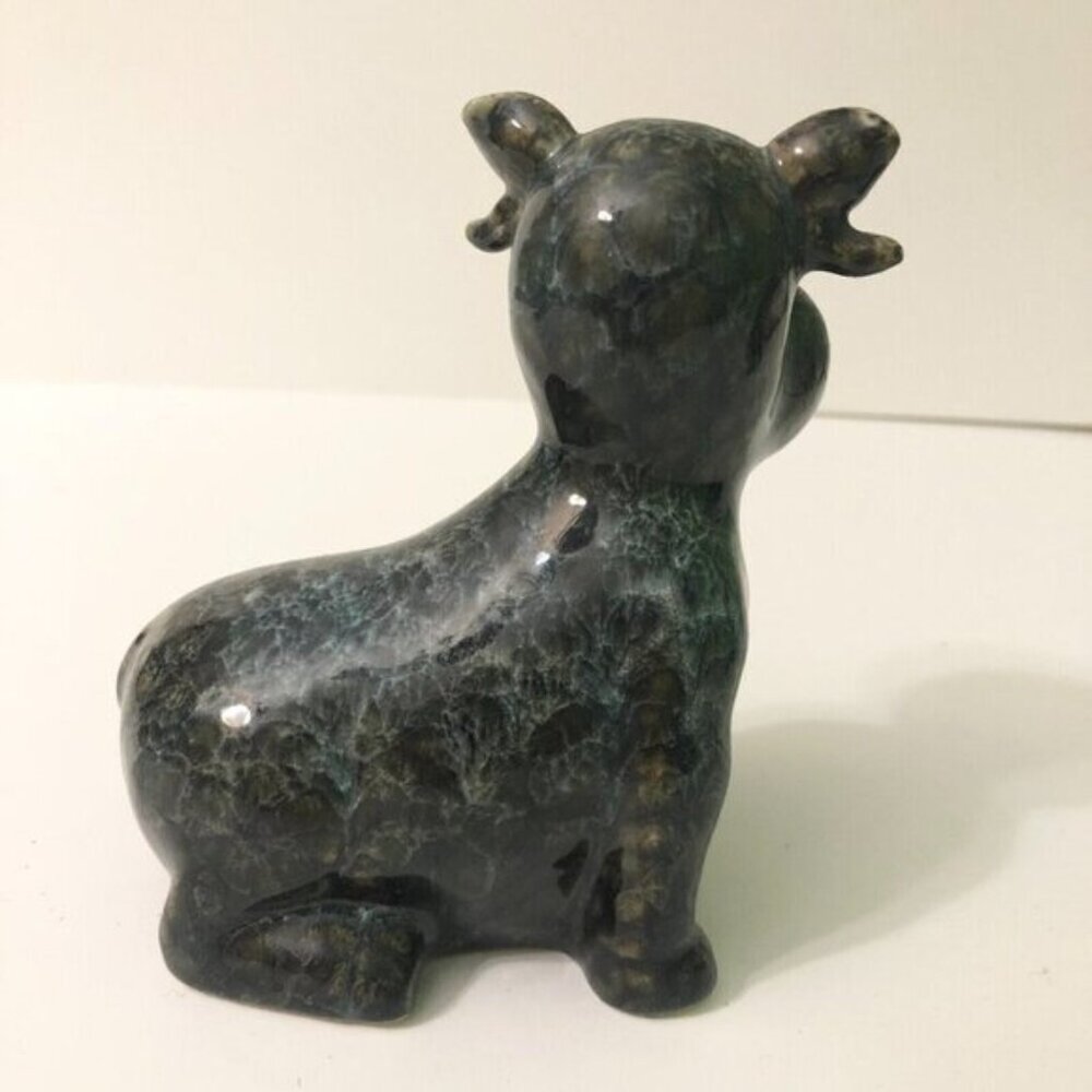 Vintage Lot of 2  Cow Figurine 5 Inch Tall Ceramic Figures - Picture 5 of 15